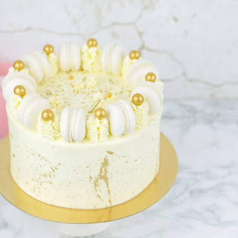White & Gold Taart (12–15 personen)